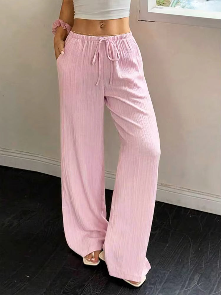 100% European Linen Wide Leg Pants