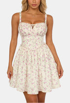 Camille Floral Chiffon Mini Dress