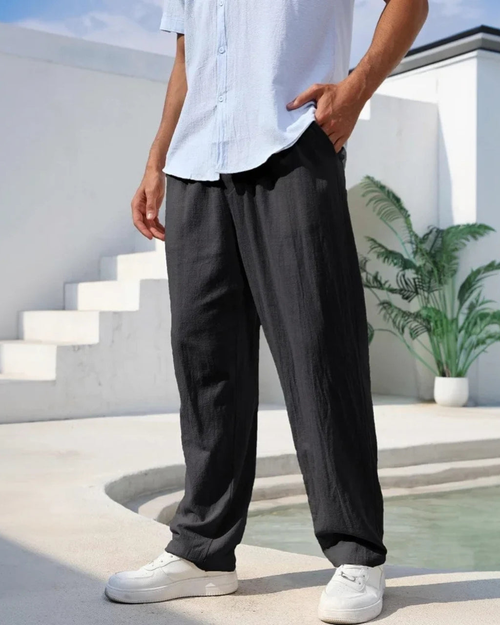 European Linen Relaxed Fit Pants