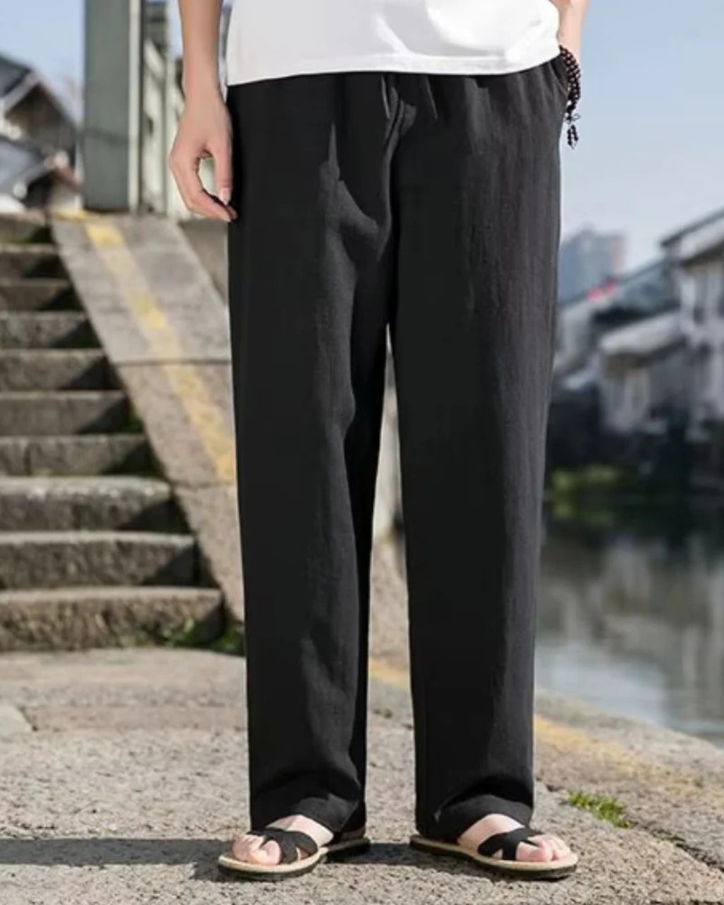 European Linen Relaxed Fit Pants
