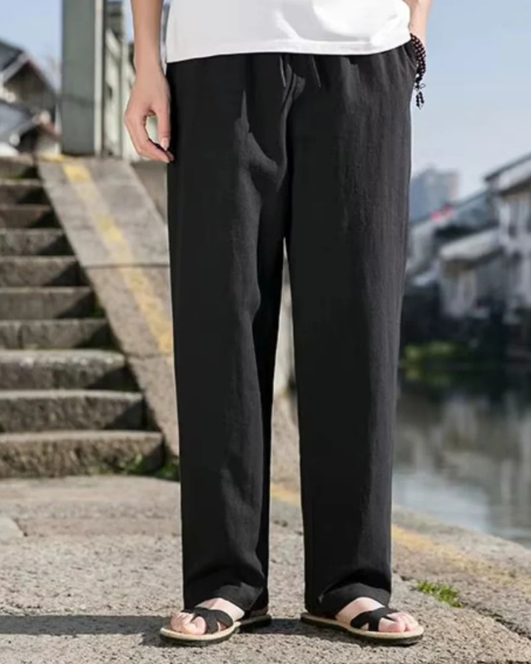European Linen Relaxed Fit Pants