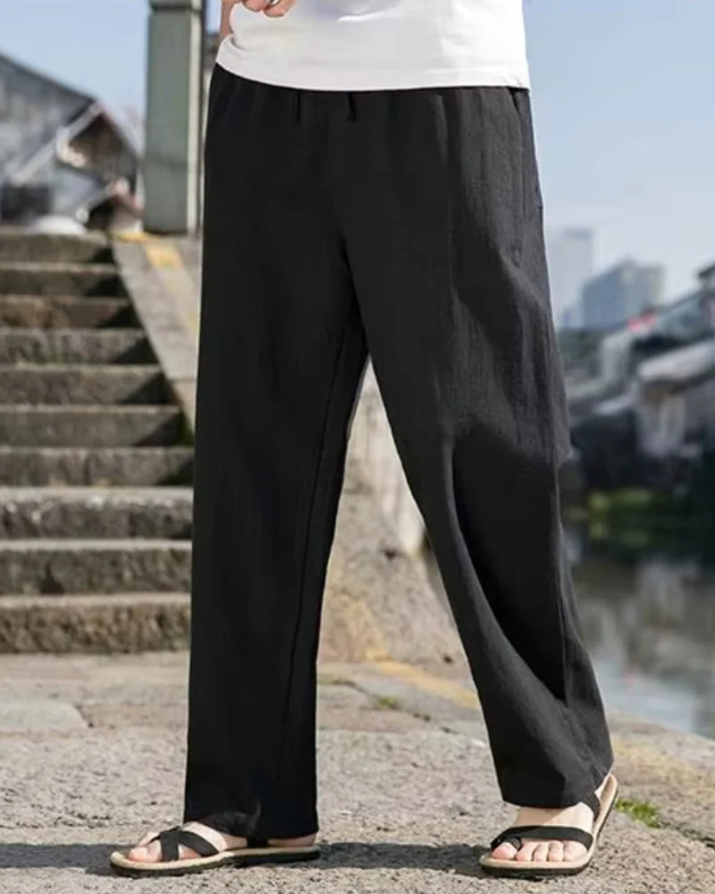 European Linen Relaxed Fit Pants