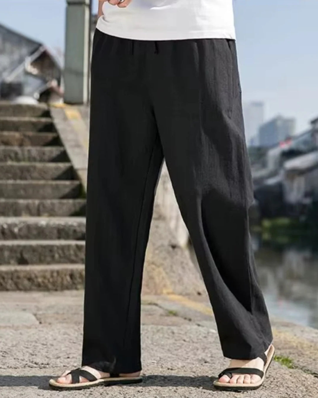 European Linen Relaxed Fit Pants
