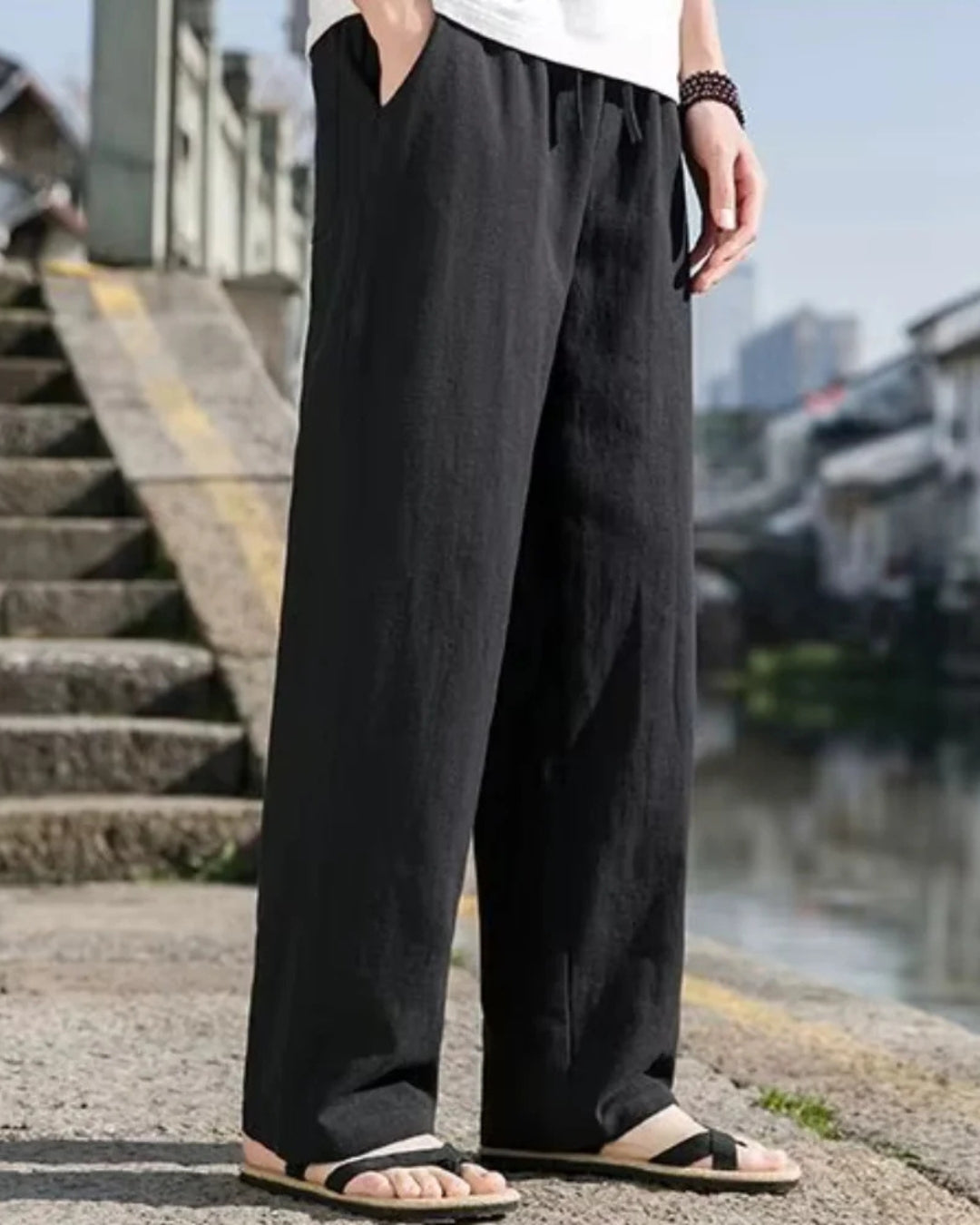European Linen Relaxed Fit Pants