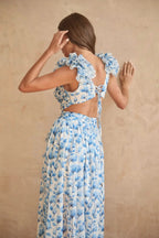 Isabella Floral V-Neck Maxi Dress