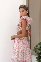 Isabella Floral V-Neck Maxi Dress