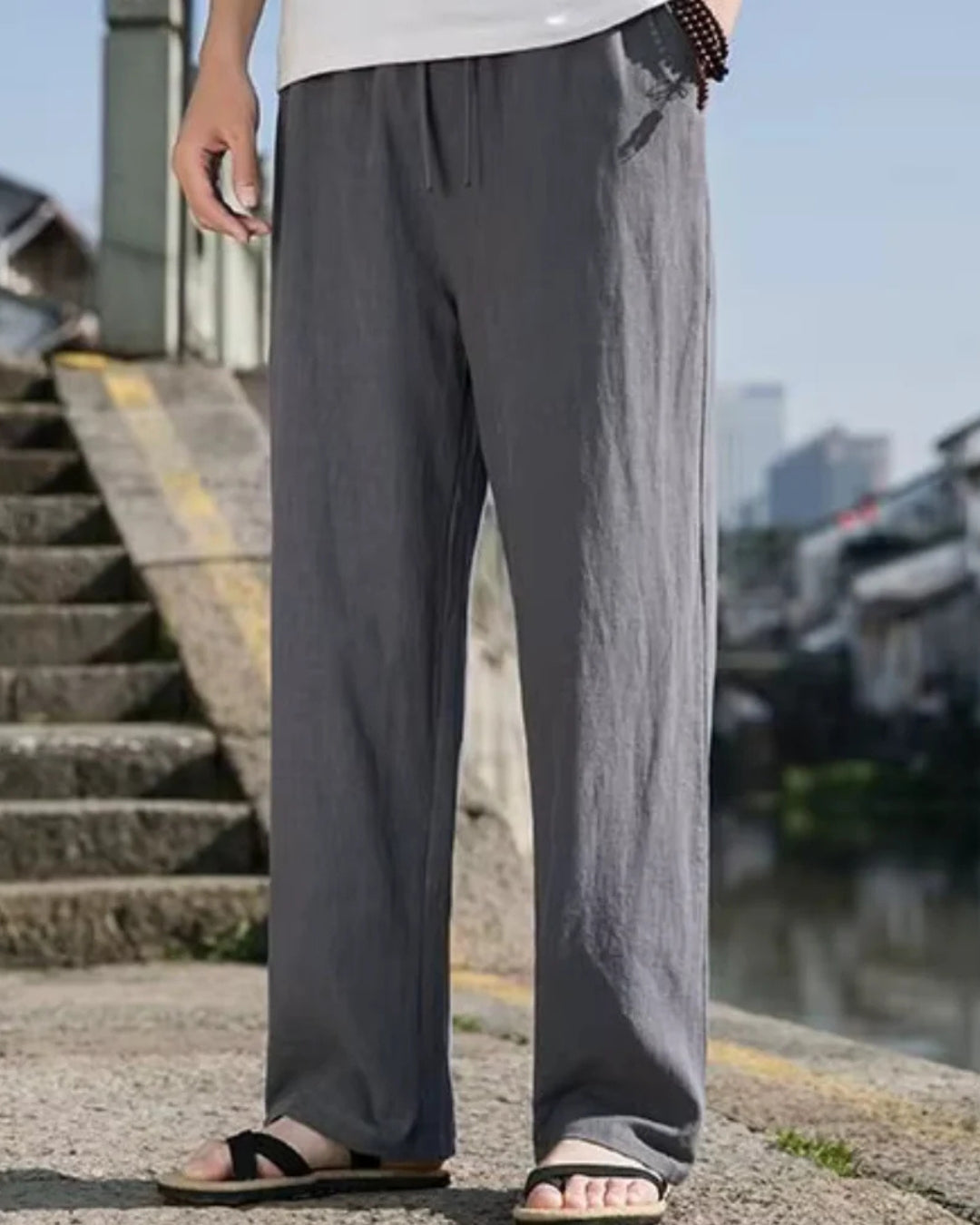 European Linen Relaxed Fit Pants