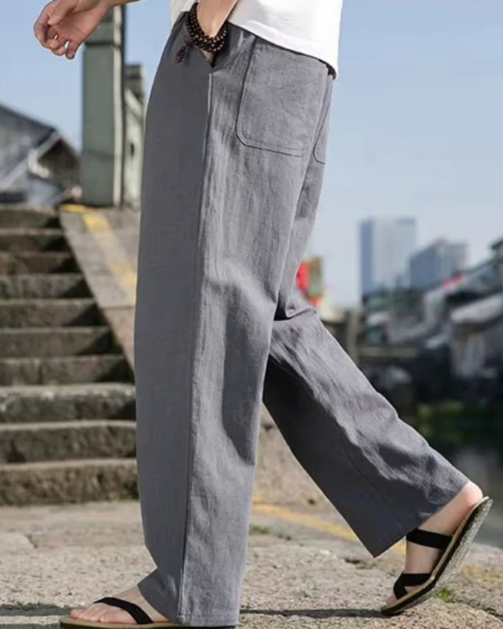 European Linen Relaxed Fit Pants