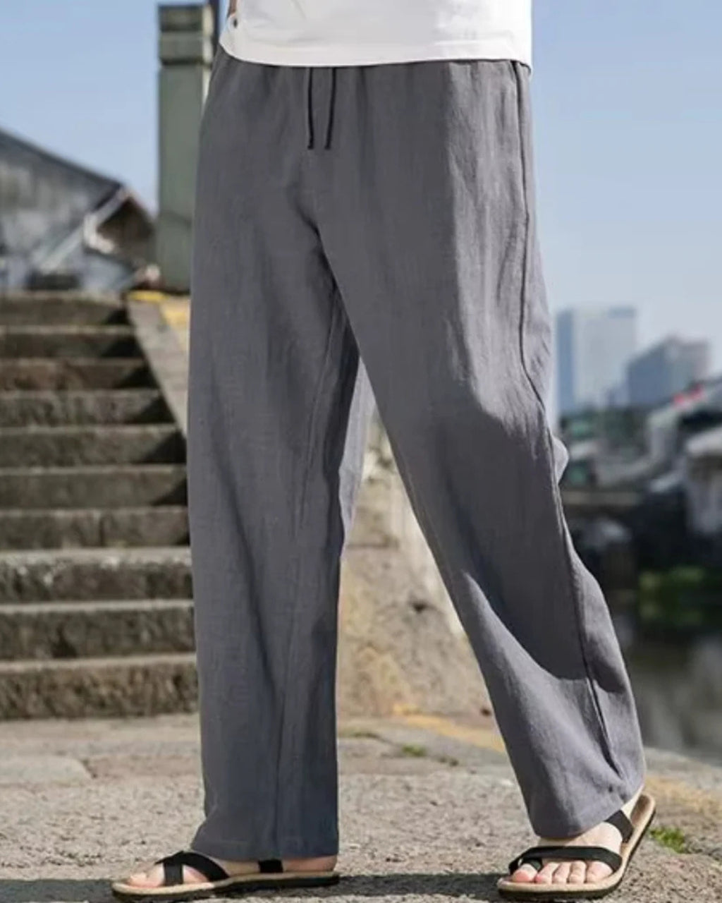 European Linen Relaxed Fit Pants