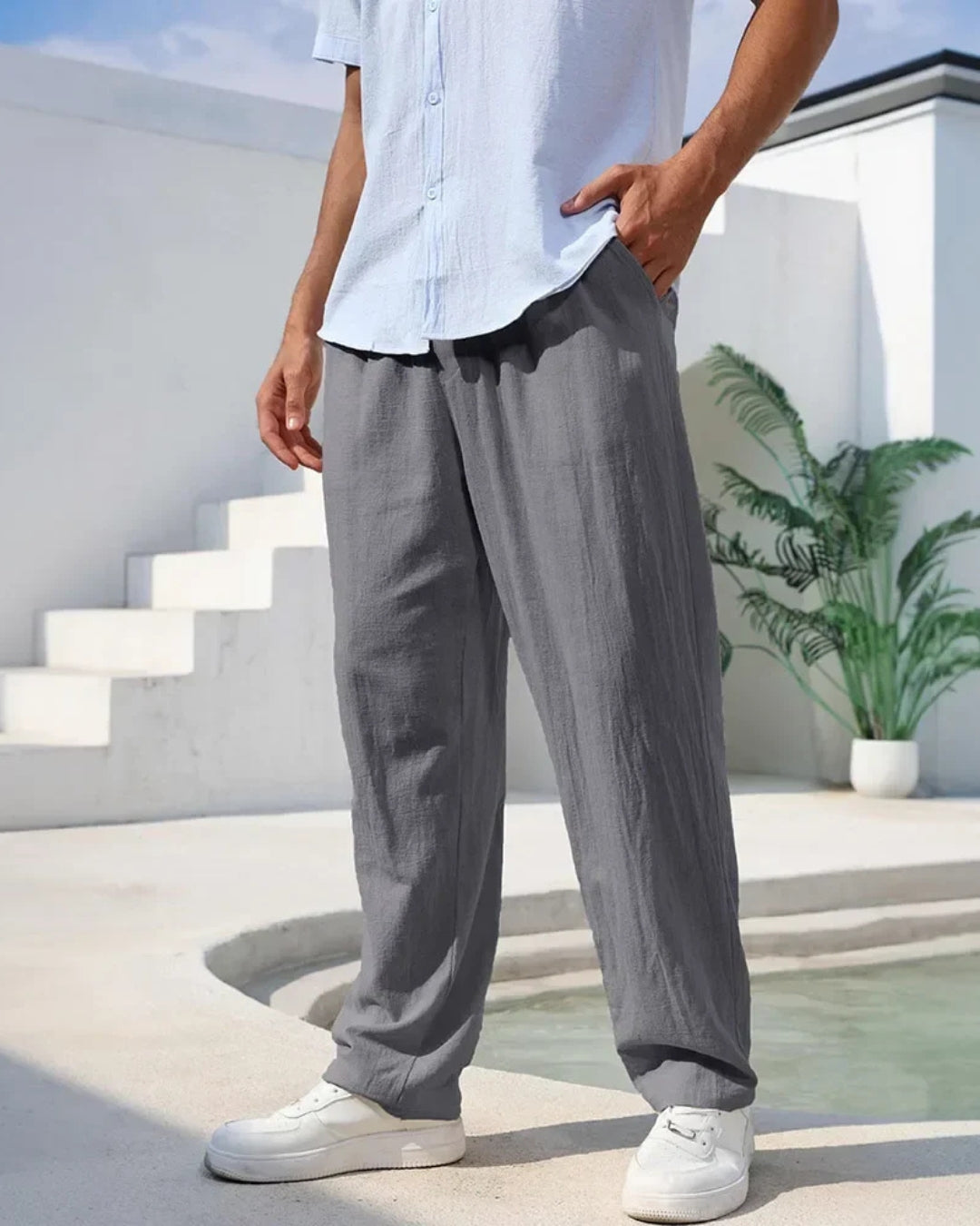European Linen Relaxed Fit Pants