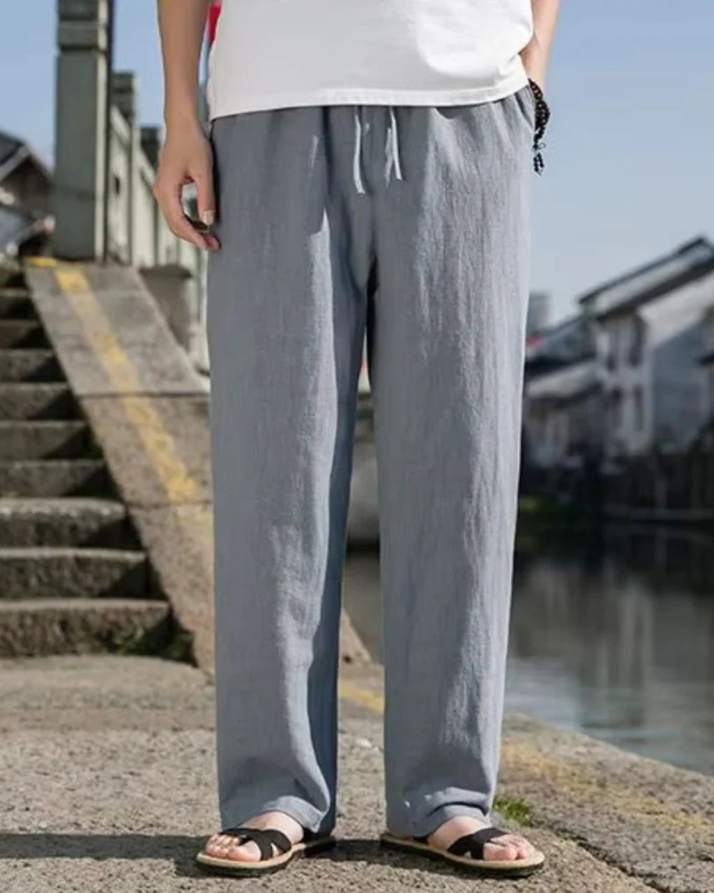 European Linen Relaxed Fit Pants