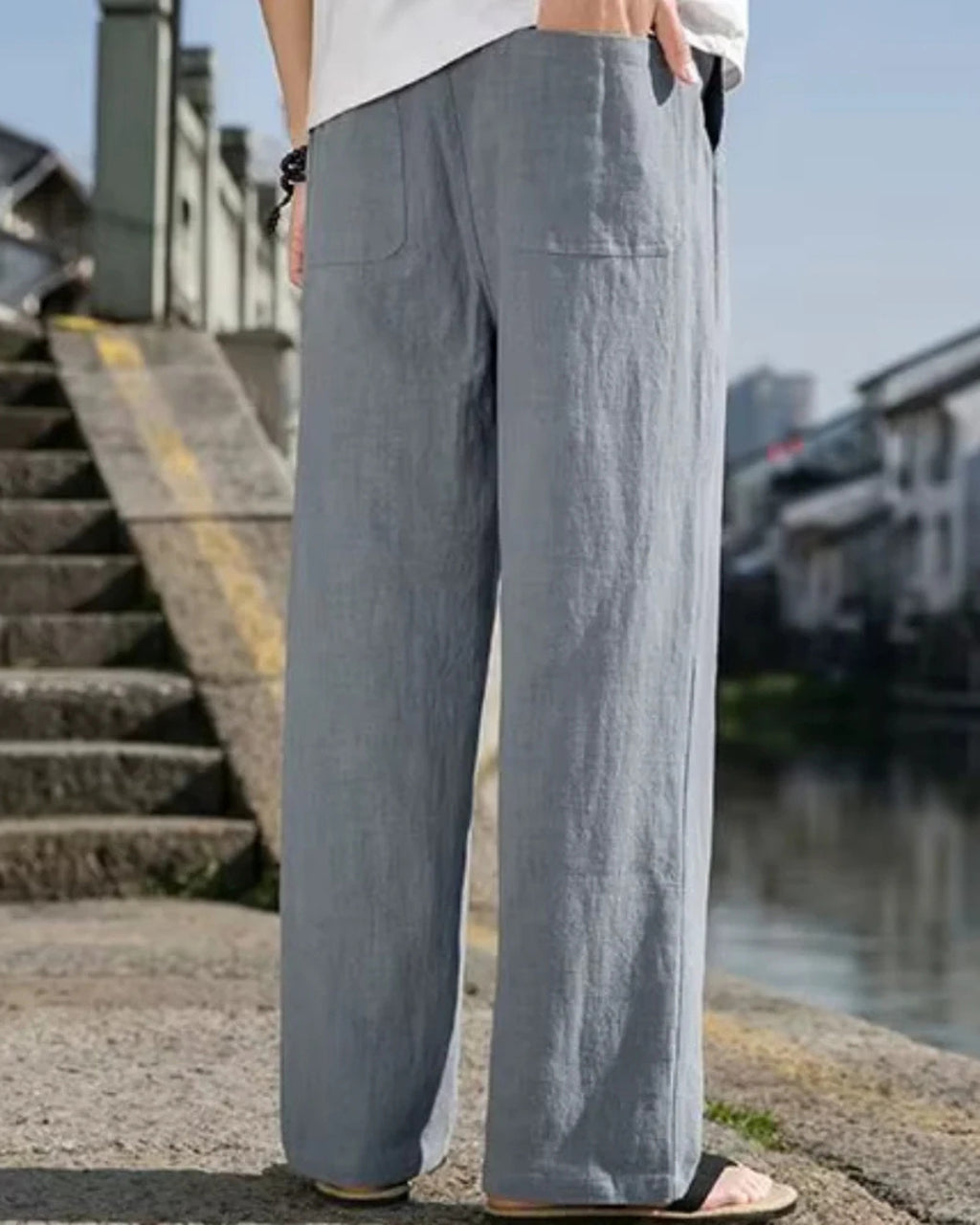 European Linen Relaxed Fit Pants