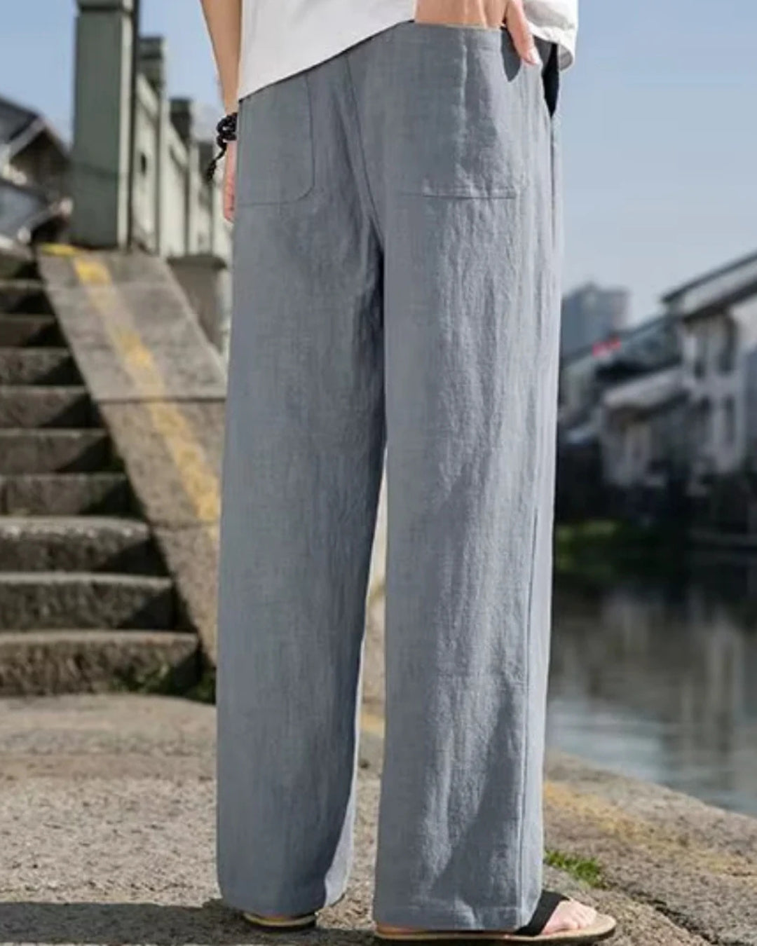 European Linen Relaxed Fit Pants