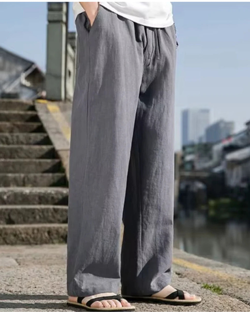 European Linen Relaxed Fit Pants