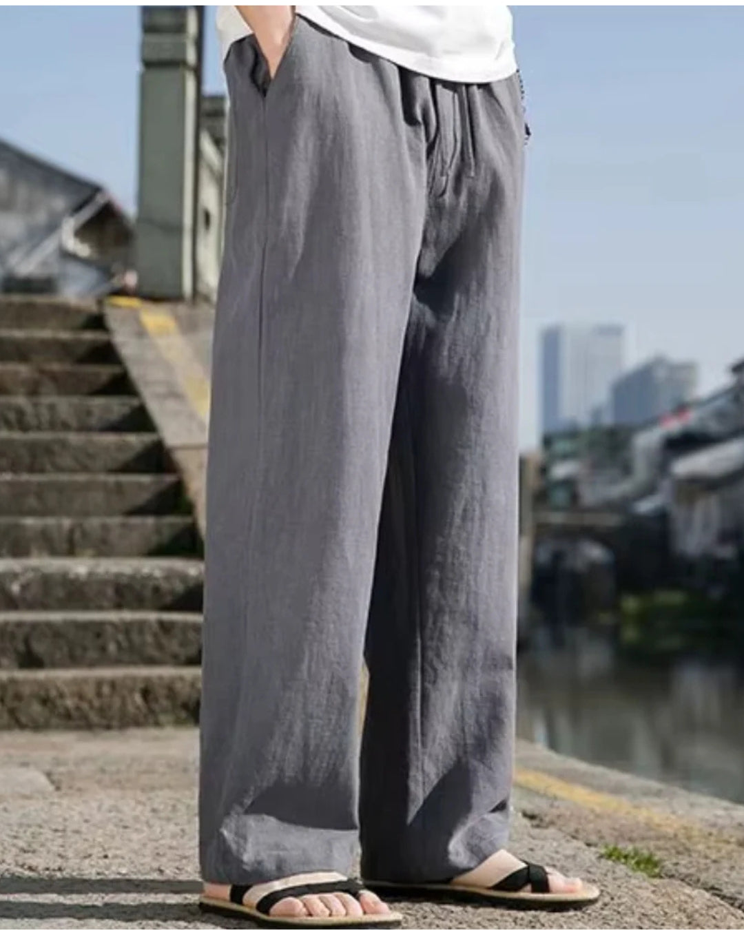 European Linen Relaxed Fit Pants