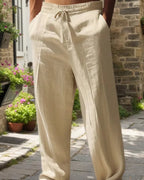 European Linen Relaxed Fit Pants