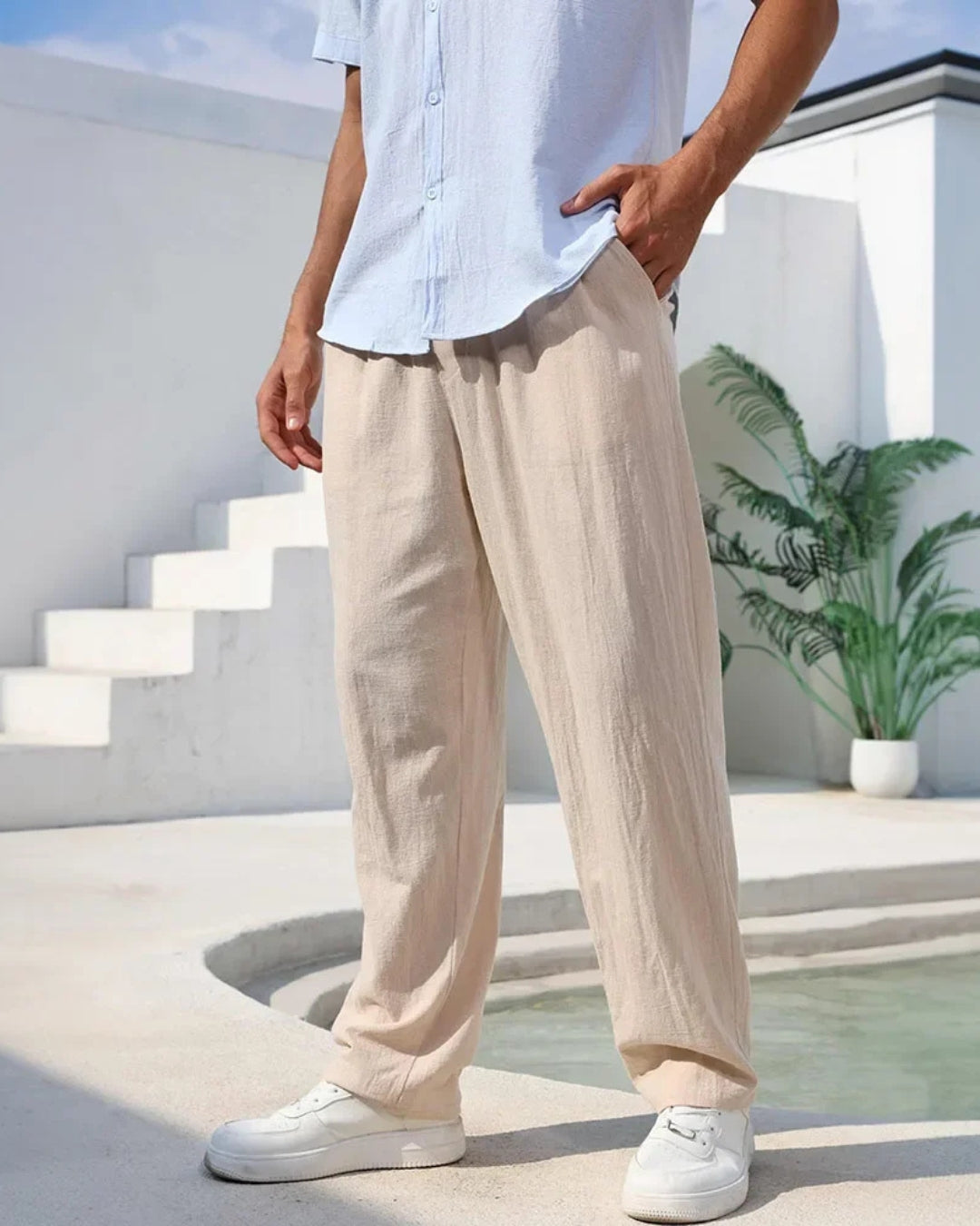 European Linen Relaxed Fit Pants