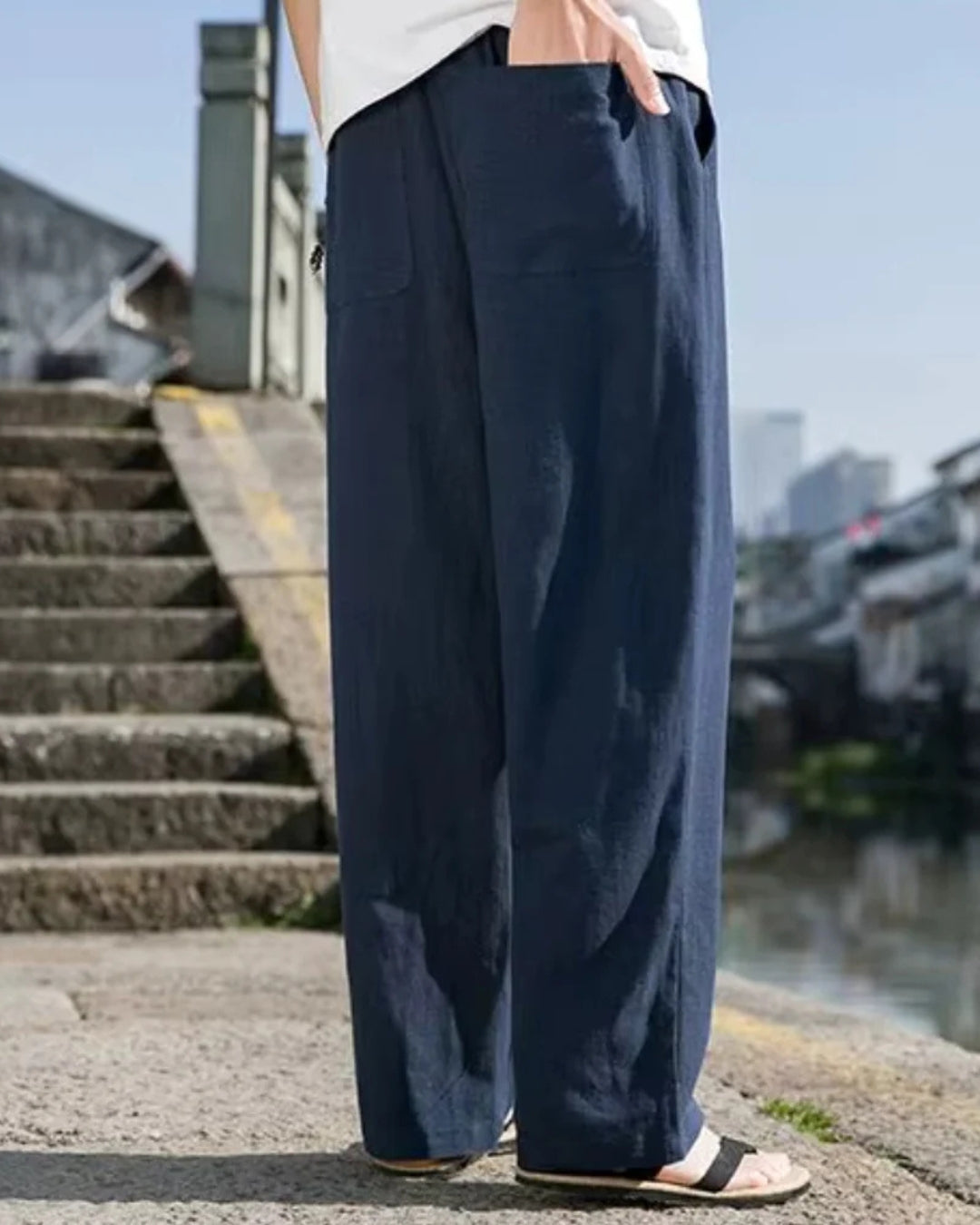 European Linen Relaxed Fit Pants