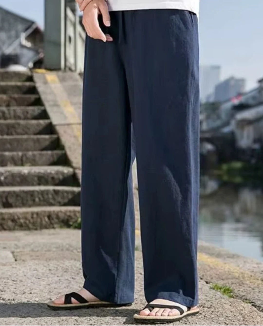 European Linen Relaxed Fit Pants