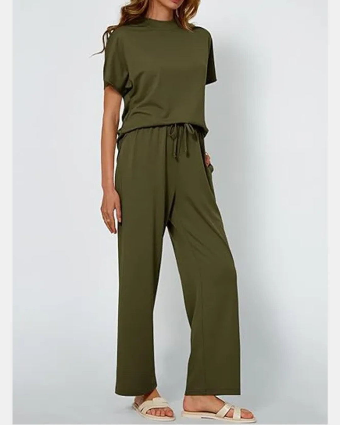 Relaxed Tee & Wide Leg Trouser Set