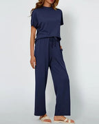 Relaxed Tee & Wide Leg Trouser Set