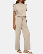 Relaxed Tee & Wide Leg Trouser Set