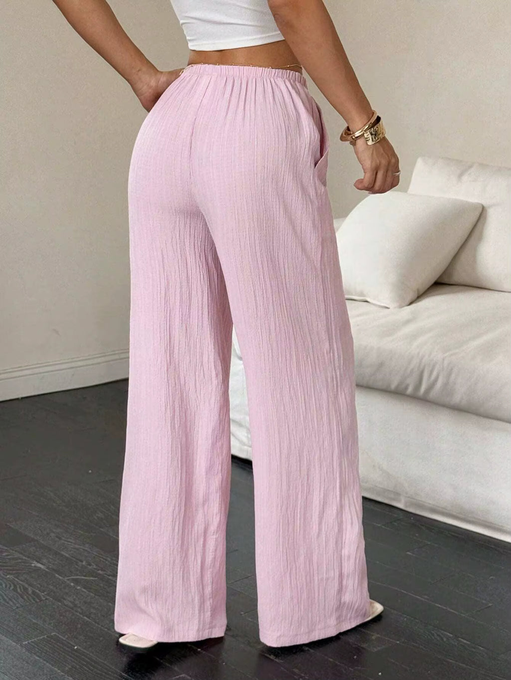 100% European Linen Wide Leg Pants