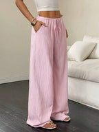 100% European Linen Wide Leg Pants