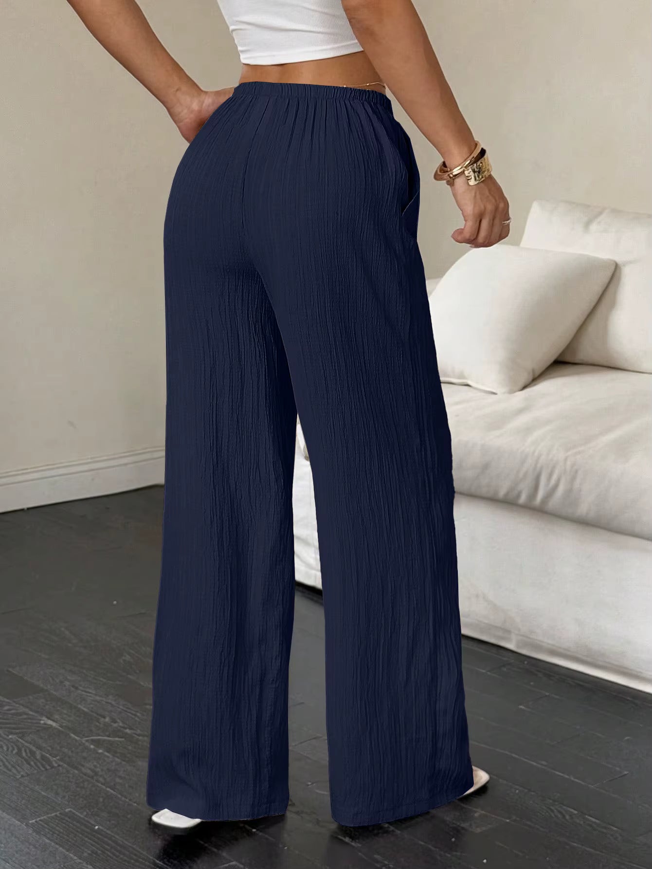 100% European Linen Wide Leg Pants