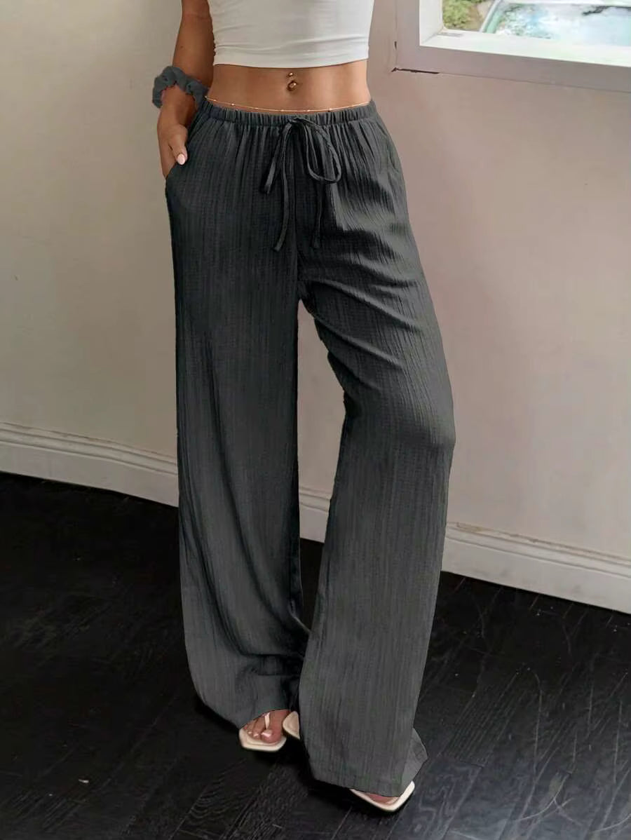 100% European Linen Wide Leg Pants