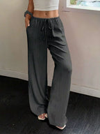 100% European Linen Wide Leg Pants