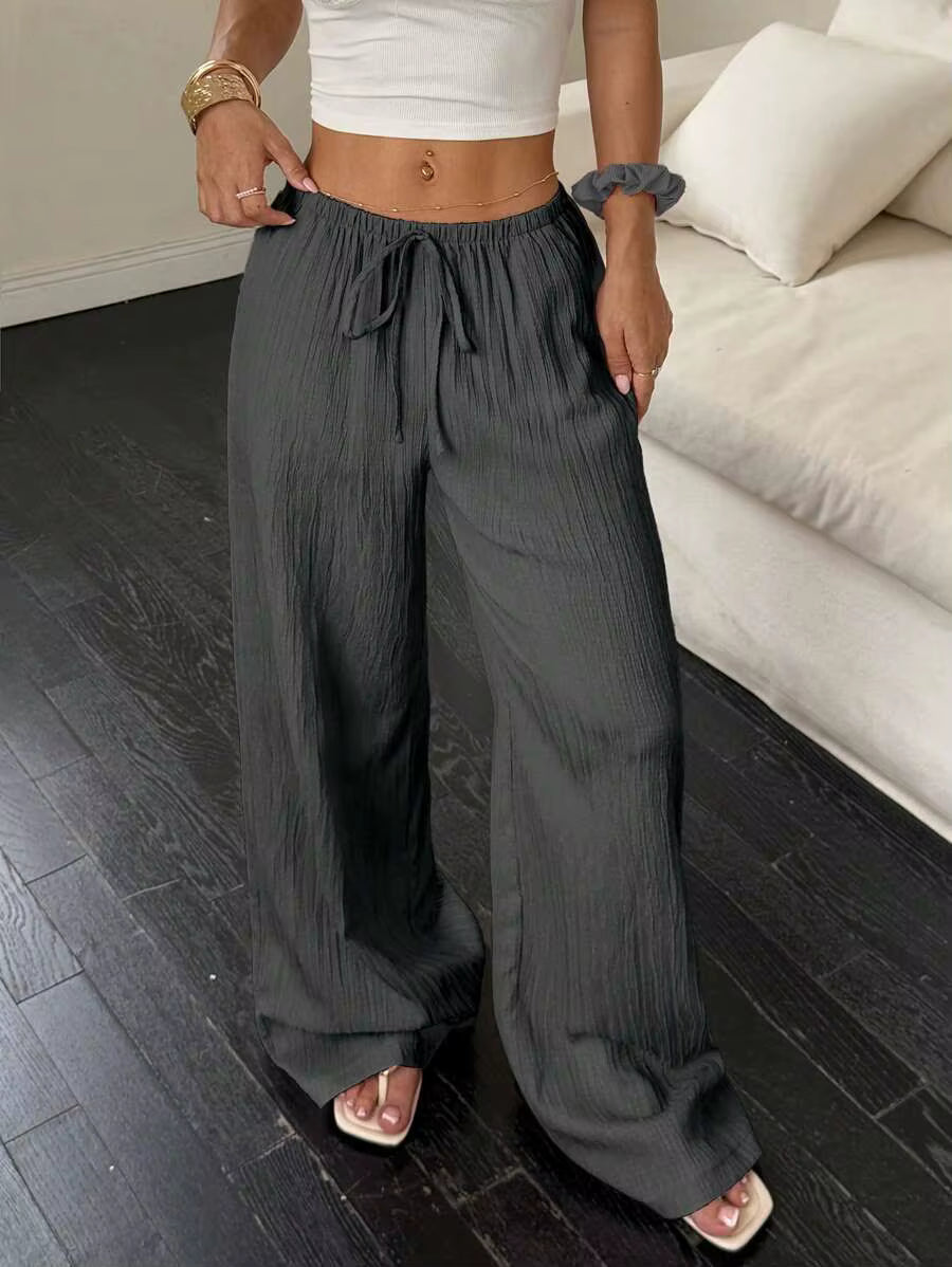 100% European Linen Wide Leg Pants