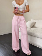 100% European Linen Wide Leg Pants