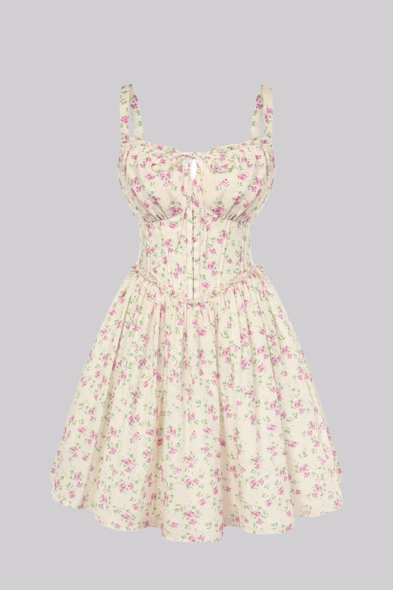Camille Floral Chiffon Mini Dress