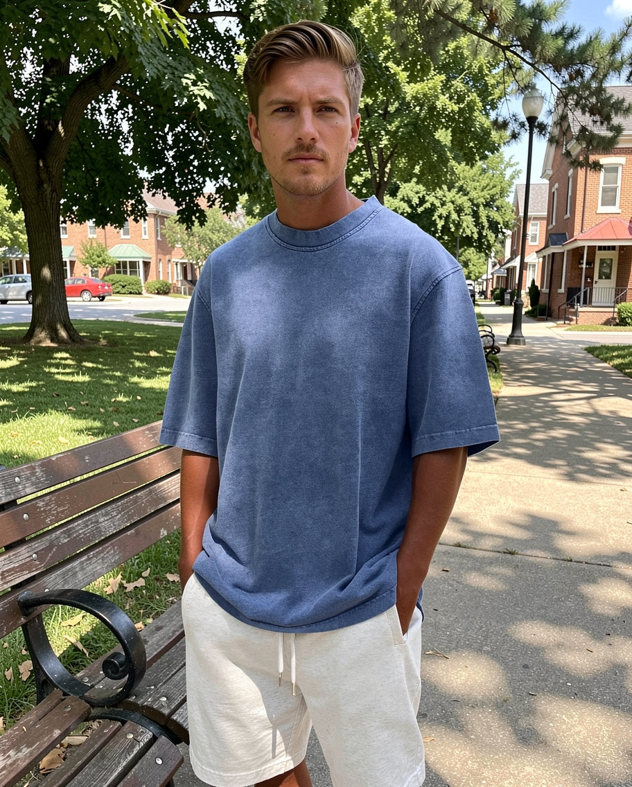 Men's Vintage Washed Oversized Tee