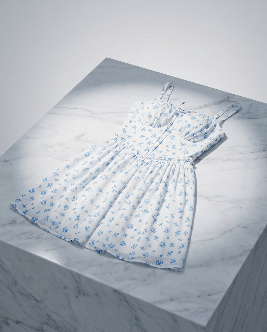 Camille Floral Chiffon Mini Dress