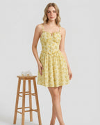 Camille Floral Chiffon Mini Dress
