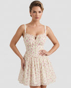 Camille Floral Chiffon Mini Dress